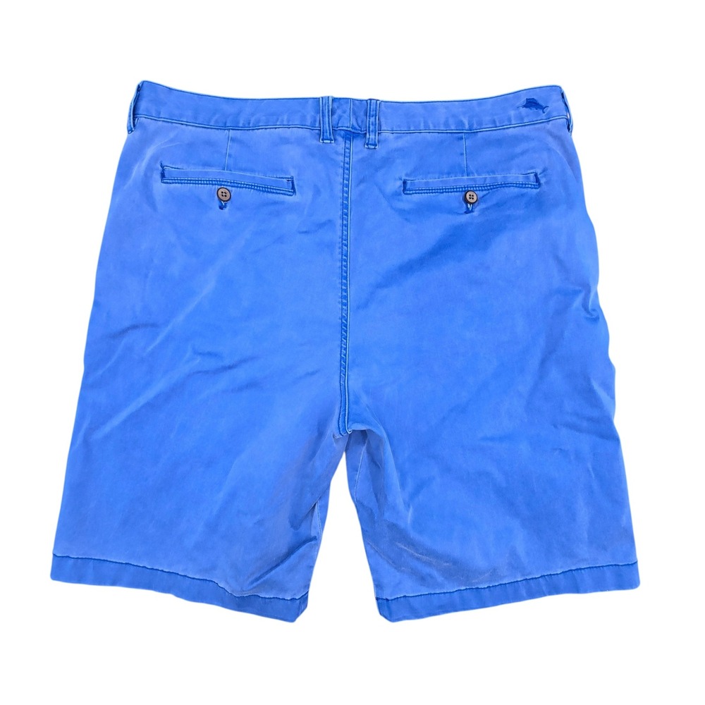 Tommy Bahama Boracay Chino Shorts Mens 35 Blue Cotton Tencel 9 In Inseam - Picture 2 of 7